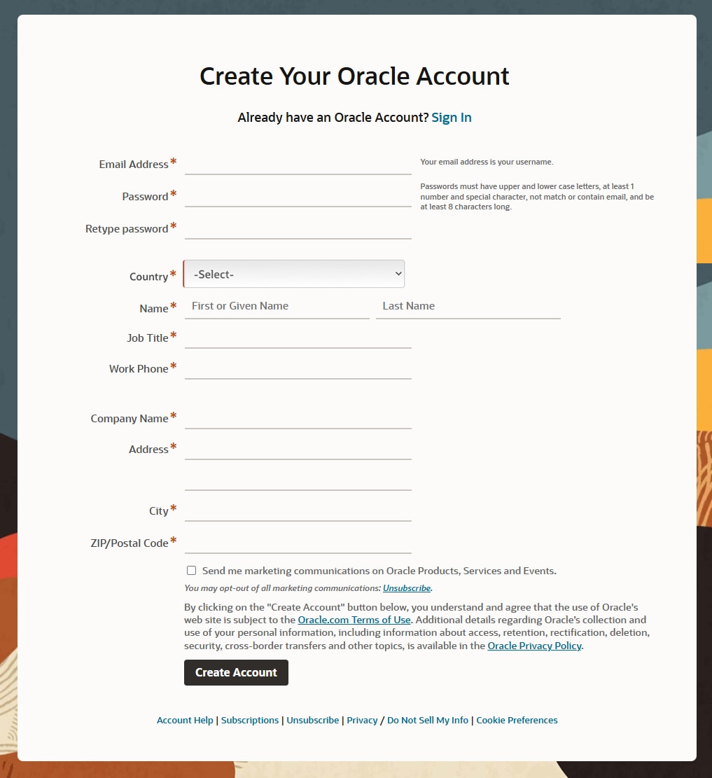 create account infographic