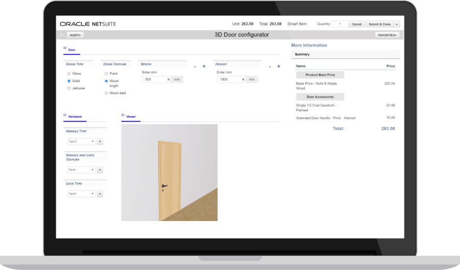 3D Visualisation dashboard