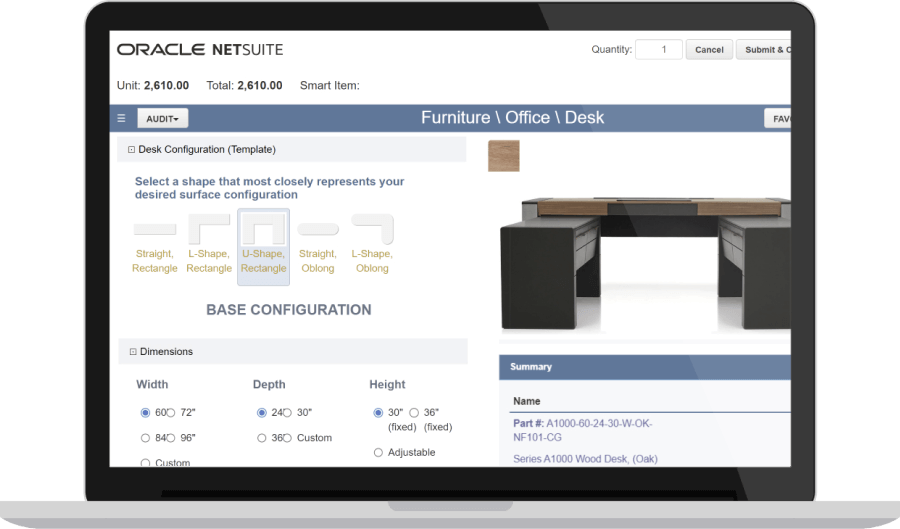 Configurator dashboard