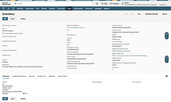 NetSuite E-Invoicing