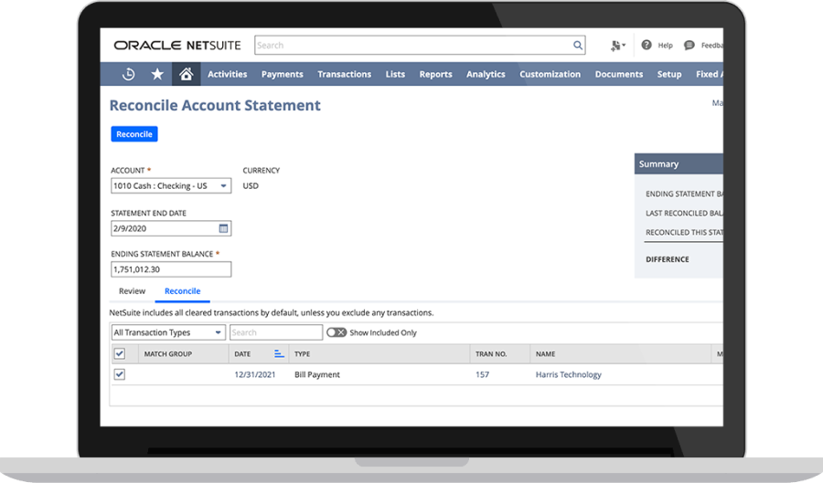 Bank Reconciliation