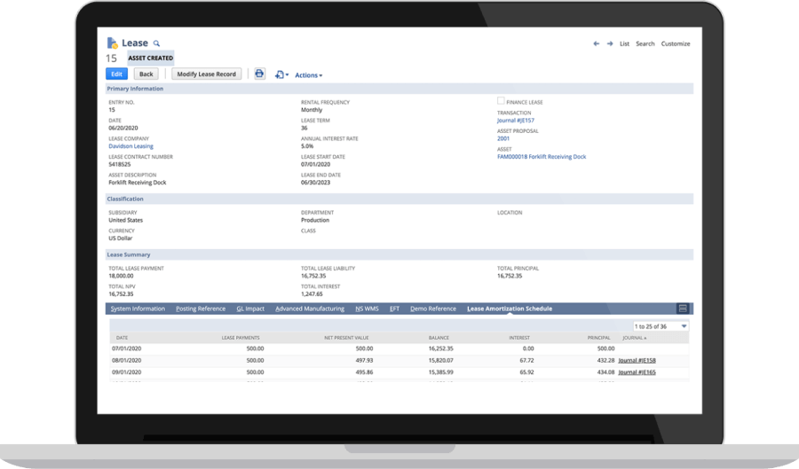 NetSuite Automated Invoicing dashboard