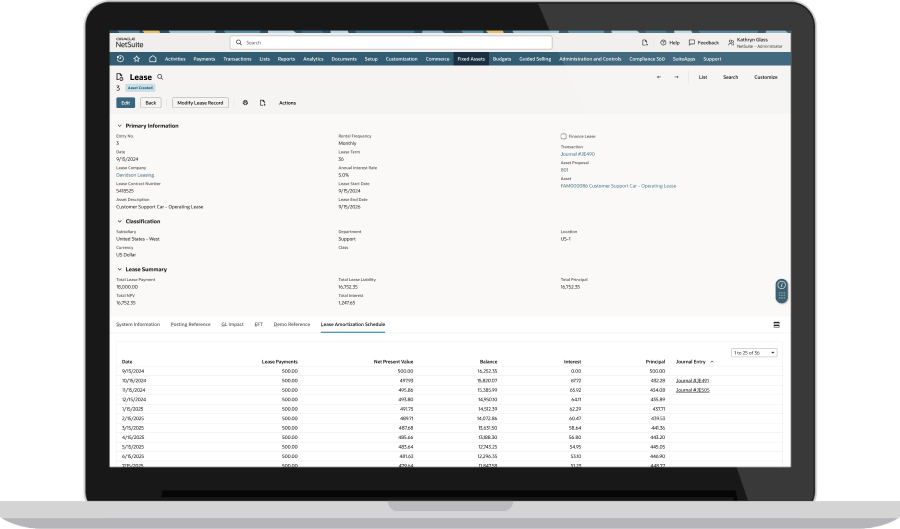 NetSuite Automated Invoicing dashboard