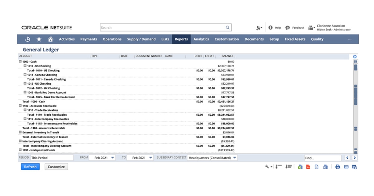 General Ledger Software NetSuite Australia