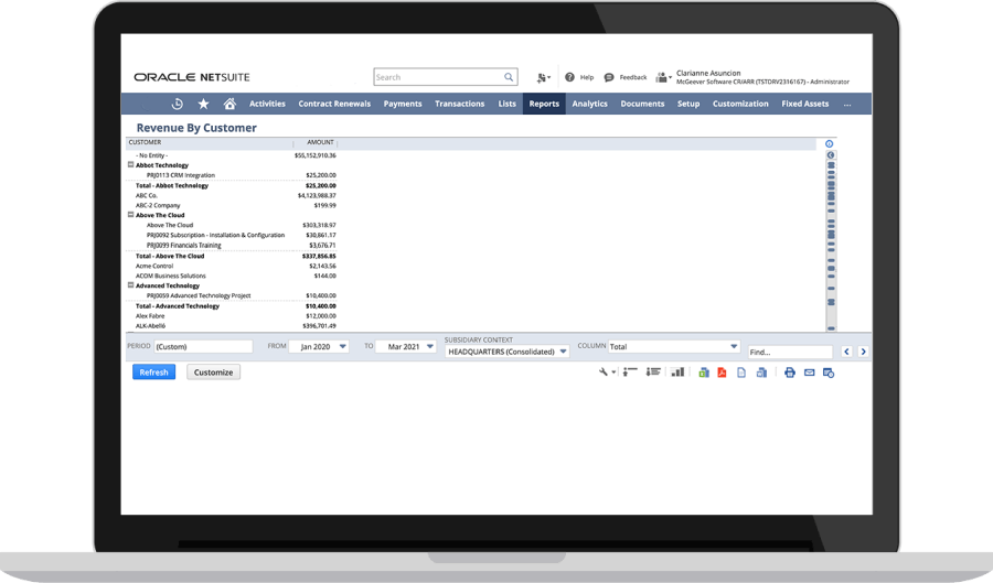 Reporting Dashboard.