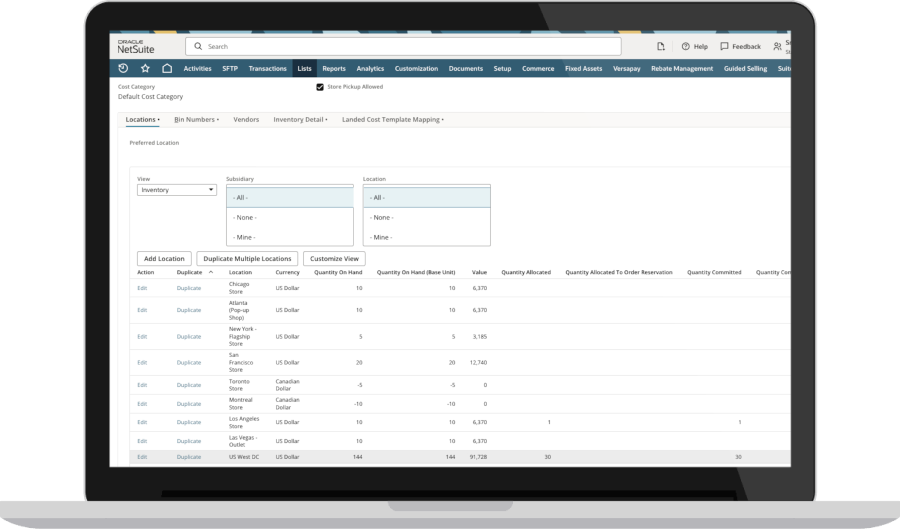 Inventory Visibility