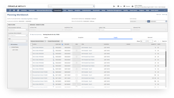 planning workbench page