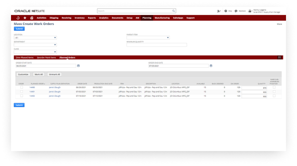 Production Planning & Scheduling