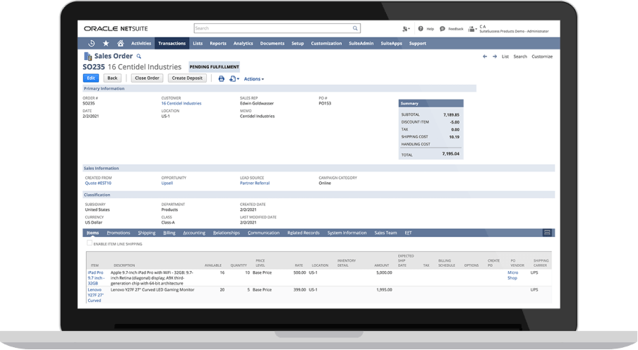 sales order management