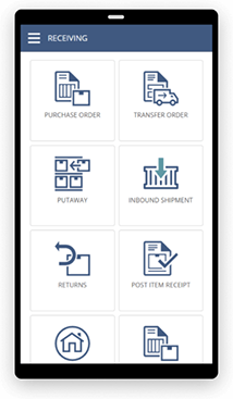 NetSuite Order receiving dashboard on a mobile screen