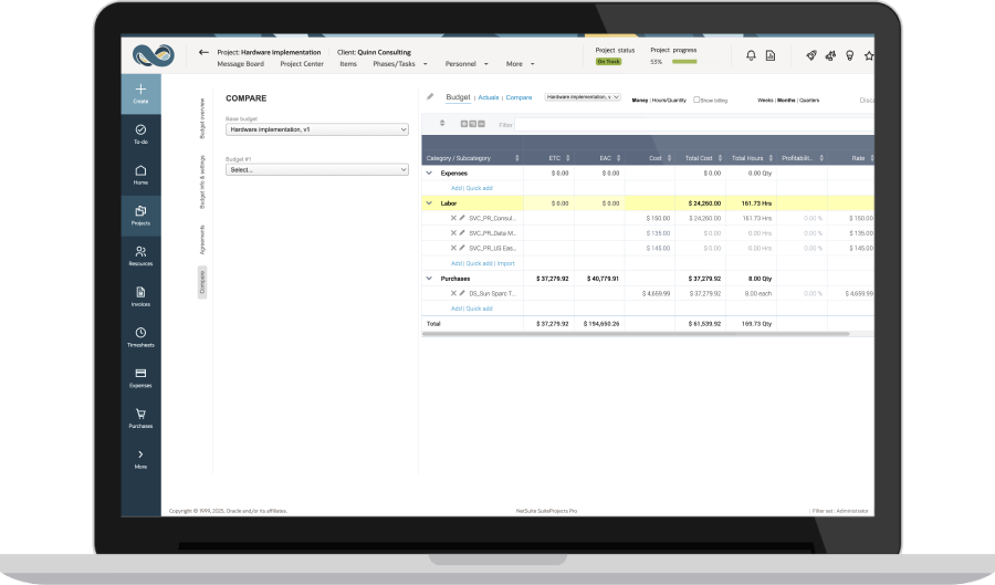 Scenario Planning dashboard