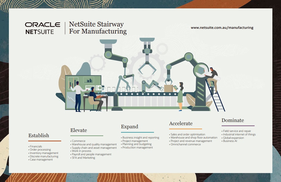 NetSuite Manufacturing Stairway