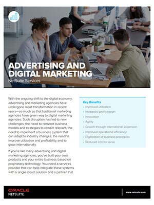 NetSuite Services:
                                Advertising and Digital Marketing